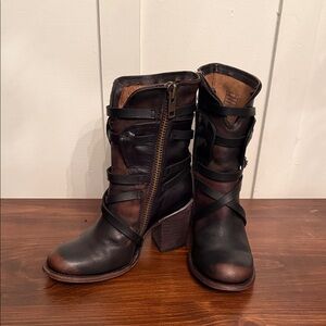 Freebird by Steven Leather Ankle Boots marked7 but fit 7 1/2 -8 better